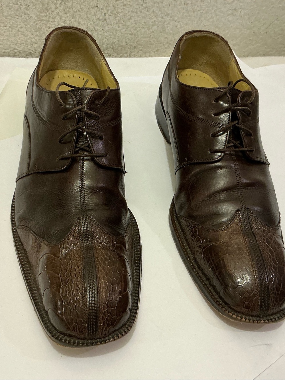 Belvedere Handmade In Italy Genuine Ostrich Leather
Oxford Shoes size 10